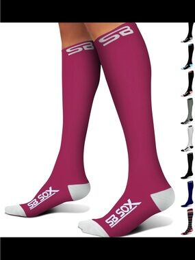 Compression Socks medical grade knee High Women’s M Magenta SB Sox